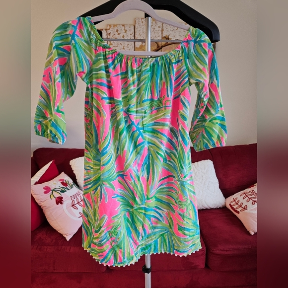 Lilly Pulitzer Other - Lilly Pulitzer Girls Mini Enna Off- Shoulder Dress L(8-10)